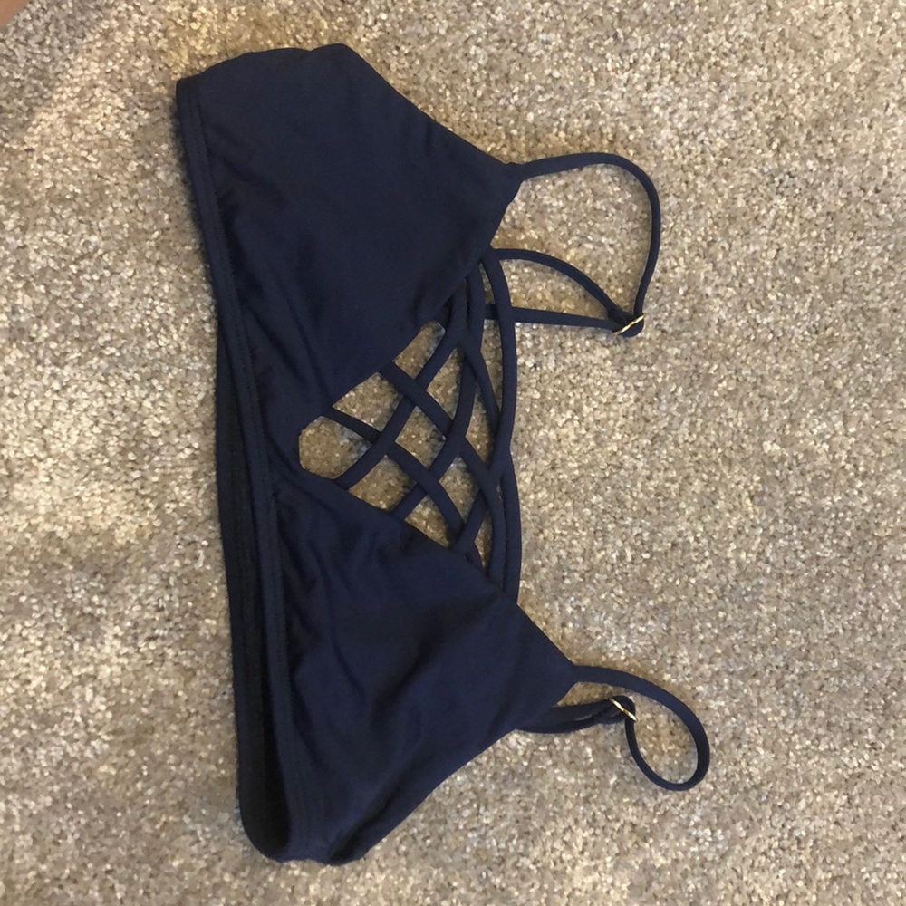 Navy bikini top